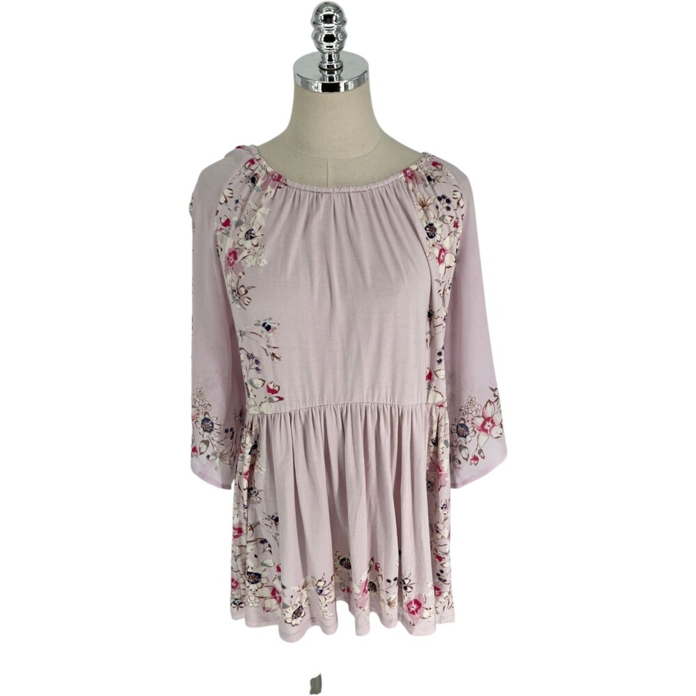 One September Dress Womens Size Large Pink Floral A64340 Coquette Romantic Boho